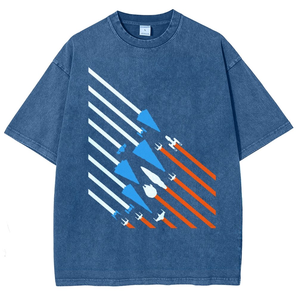 Starship Stripes Vintage Distressed T-shirt