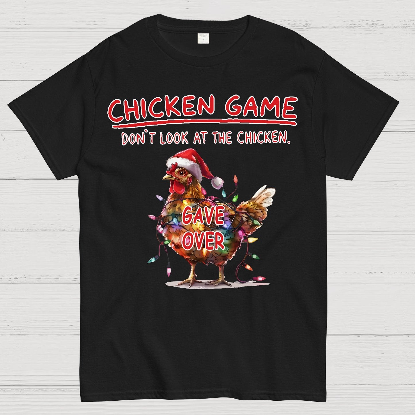 Funny Chicken Game Geek Christmas T-Shirt