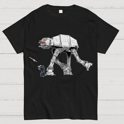Walking the Galactic Robot Dog Funny Geek T-Shirt