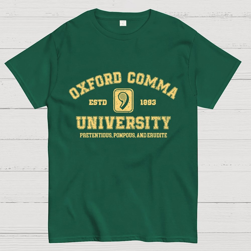 Oxford Comma University Unisex Geek T-Shirt