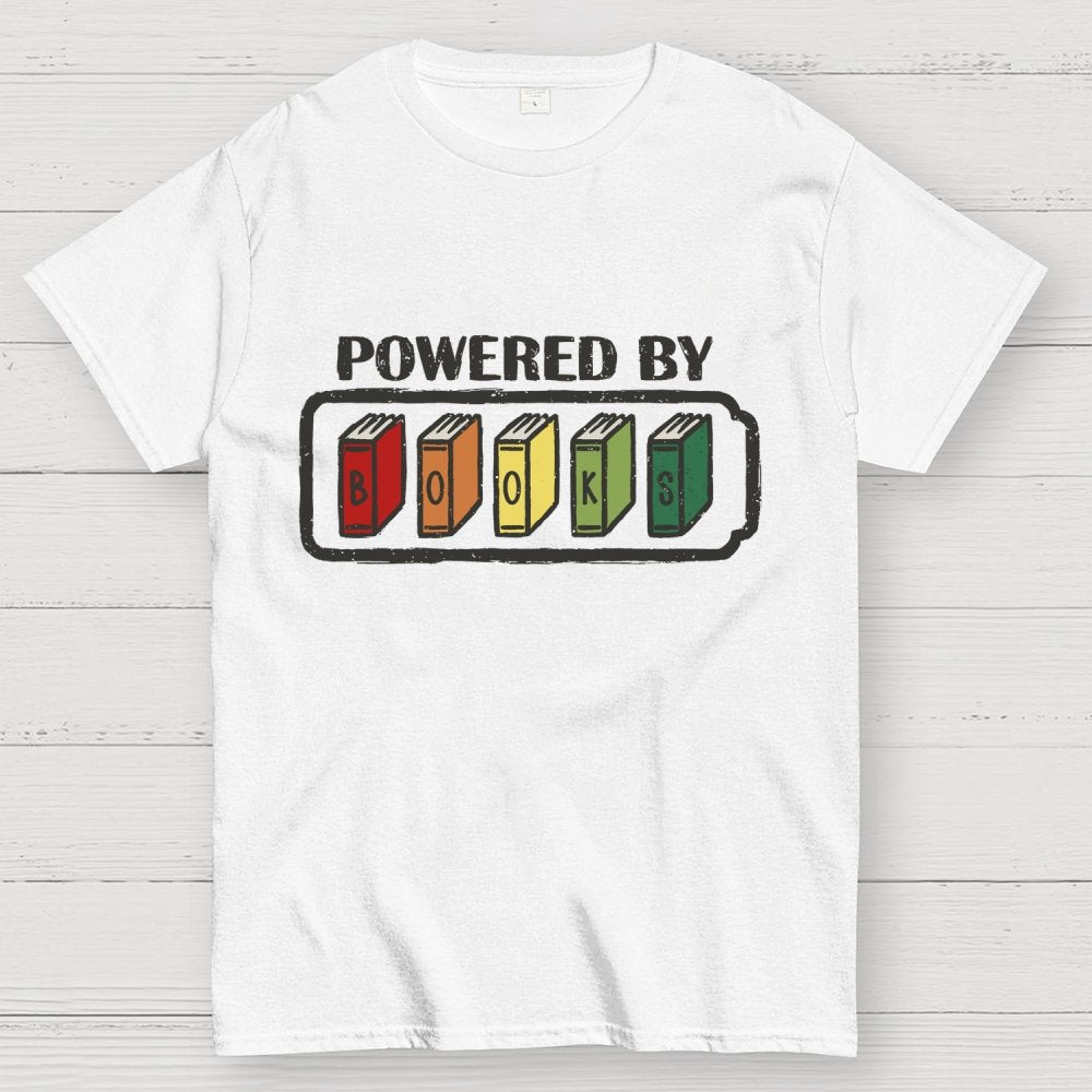 Powered by Books Geek T-Shirt