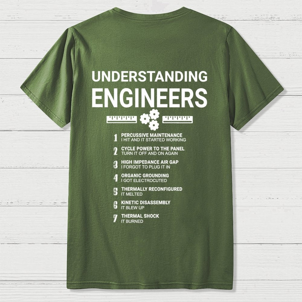 Understanding Engineers Front And Back Printing Geek T-Shirt