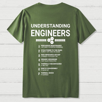 Understanding Engineers Front And Back Printing Geek T-Shirt