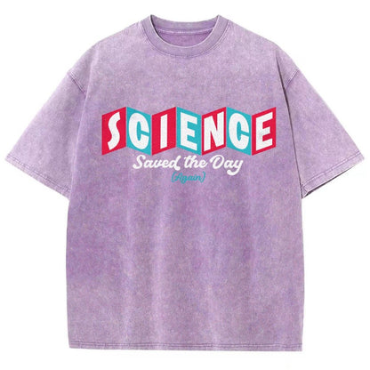Science Saved the Day Vintage Distressed T-shirt