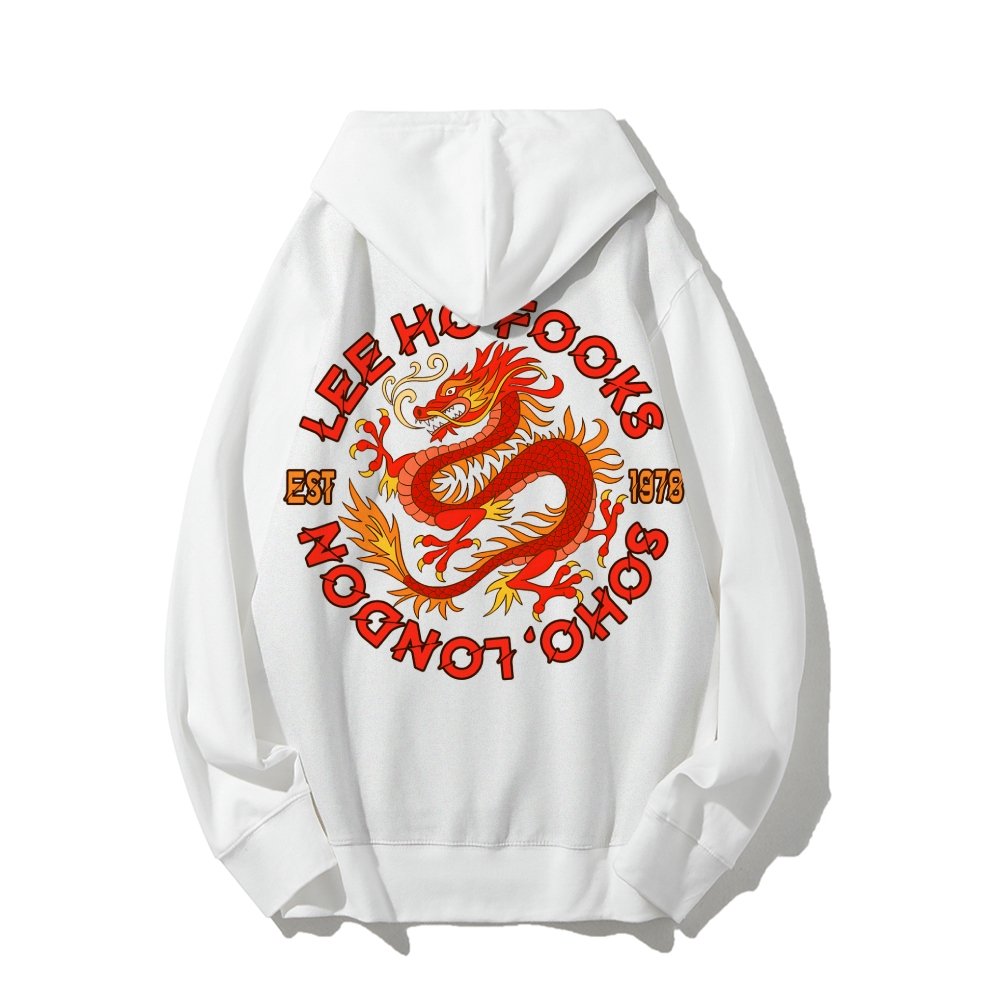 Mysterious Town's (Werewolves of London) Printed Back Cotton Hoodie