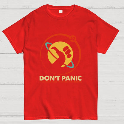 42 Answer to Life Universe Everything Don't Panic Geek T-Shirt