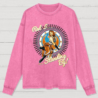 My Job Istop Secret Washed Long Sleeve Tee
