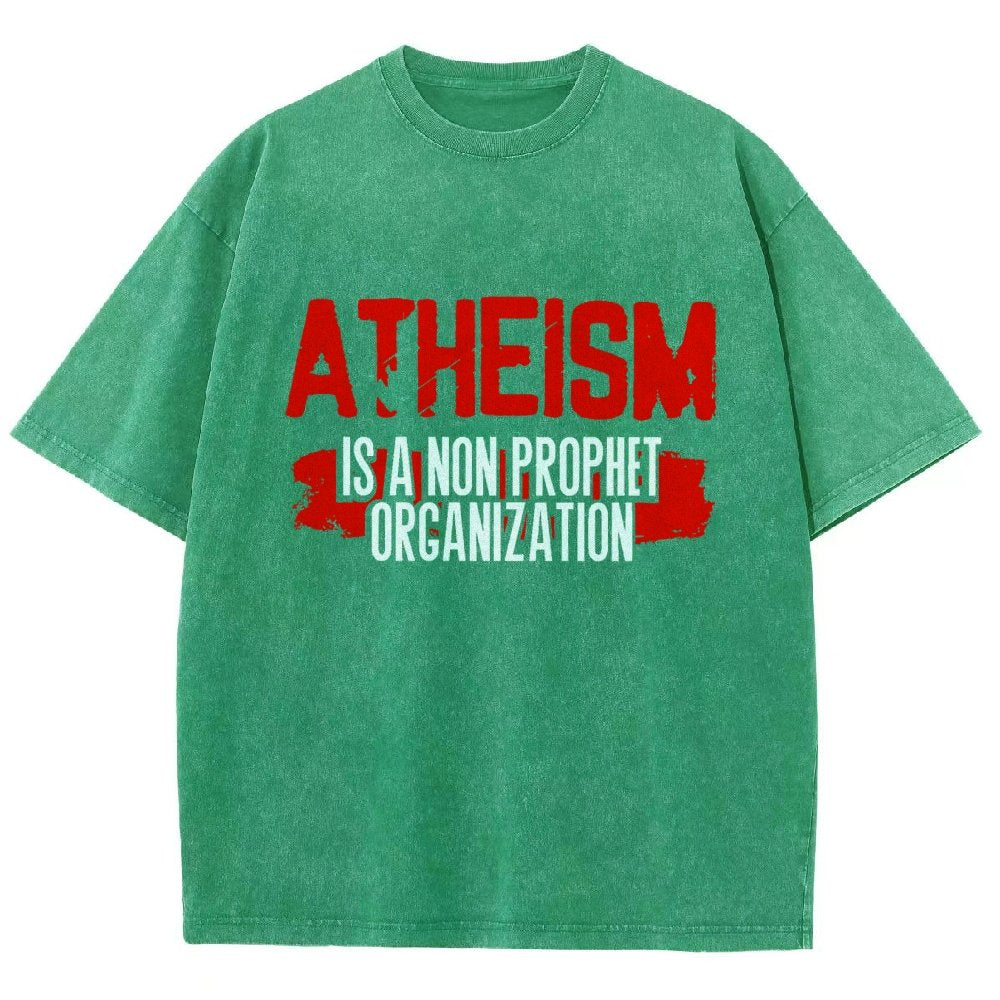 Atheism Is A Non-Prophet Organization Vintage Distressed T-shirt