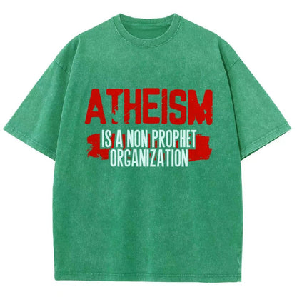 Atheism Is A Non-Prophet Organization Vintage Distressed T-shirt