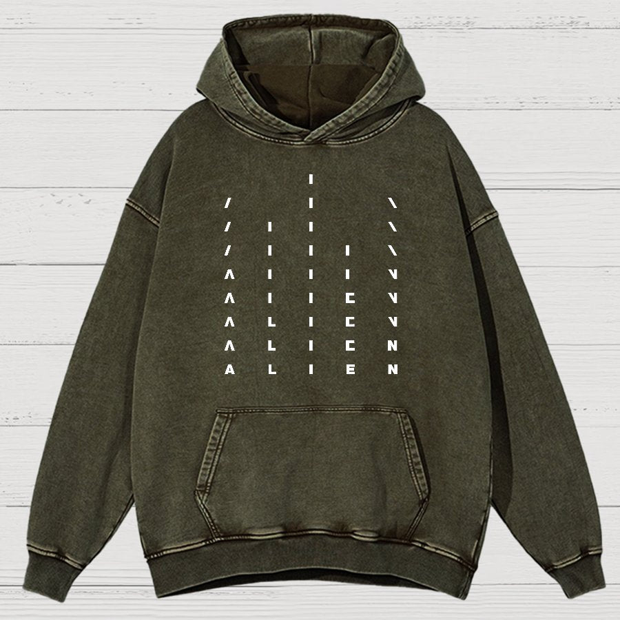 Alien Title Sequence Vintage Distressed Hoodie