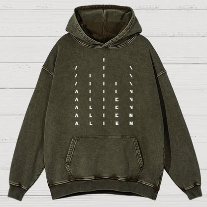 Alien Title Sequence Vintage Distressed Hoodie