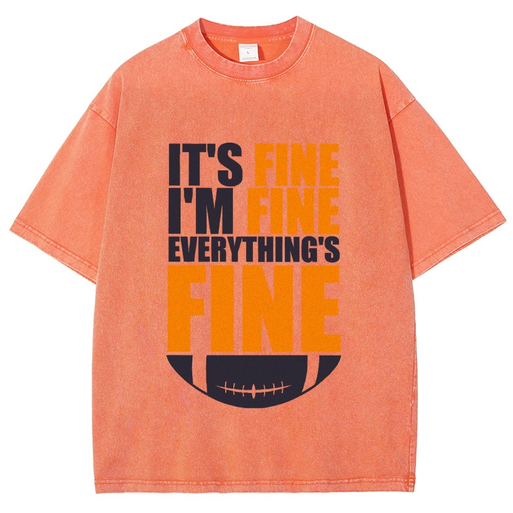 Browns It's Fine I'm Fine Everything's Fine Vintage Distressed T-shirt