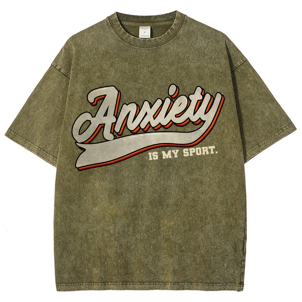 Anxiety Is My Sport Vintage Distressed T-shirt
