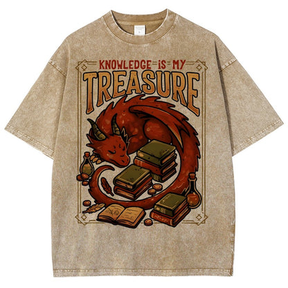 Knowledge Is My Treasure Vintage Distressed T-shirt