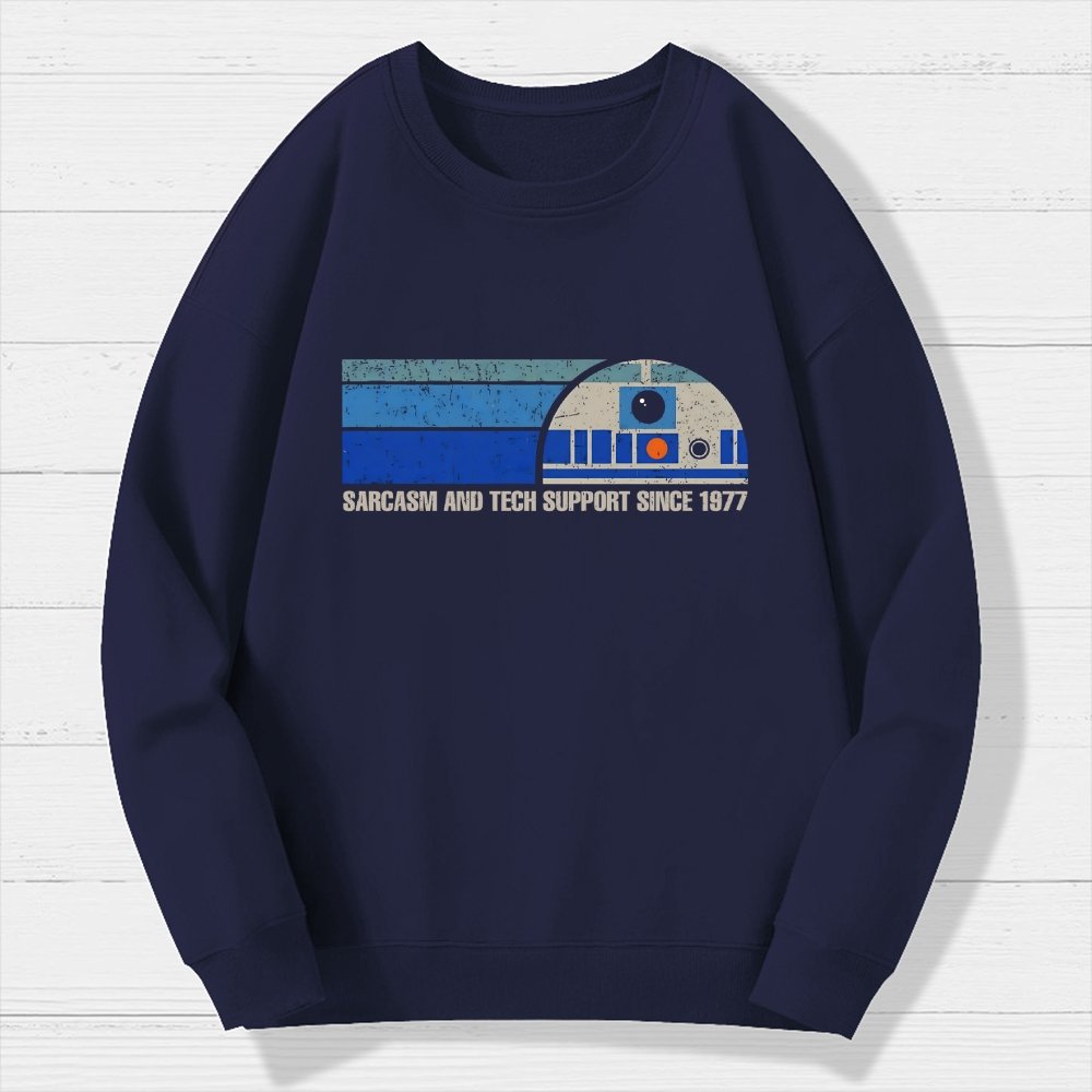 Providing Sarcasm and Tech Support Since 1977 Geek Cotton Sweatshirt