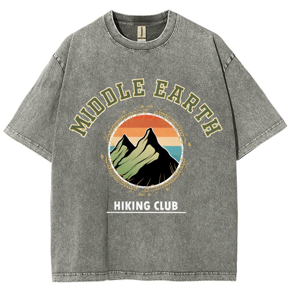 Middle Earth Hiking Club Vintage Distressed T-shirt