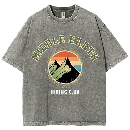 Middle Earth Hiking Club Vintage Distressed T-shirt