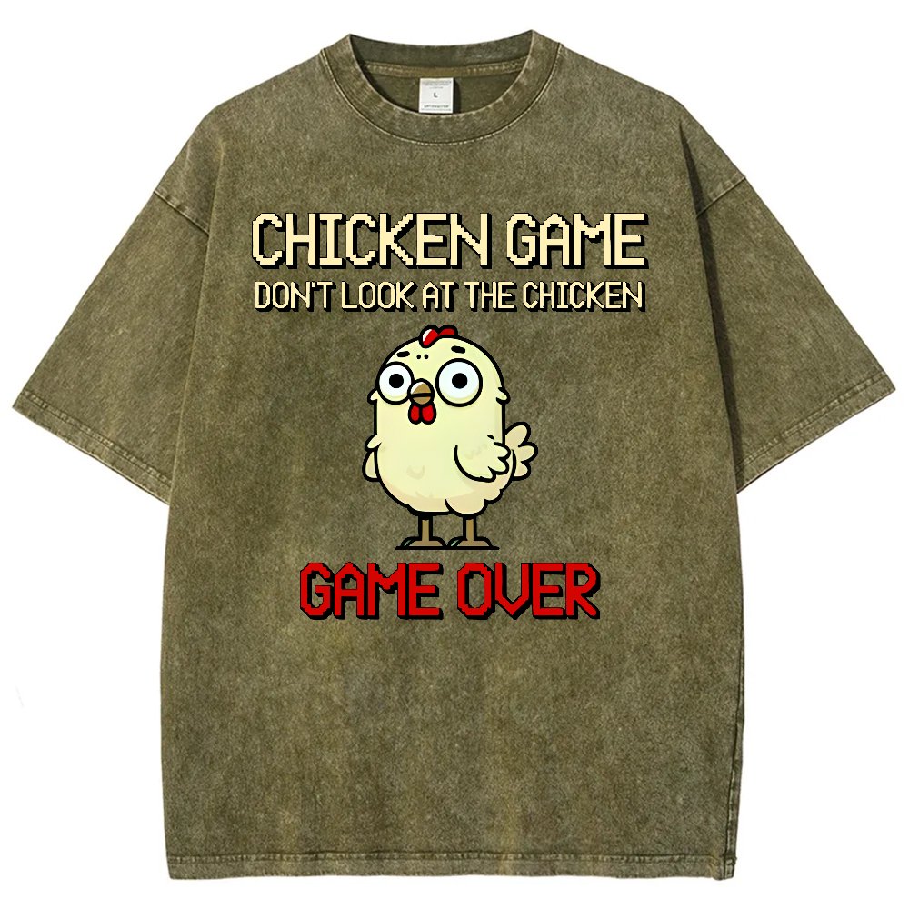 Chicken Game Vintage Washed T-shirt