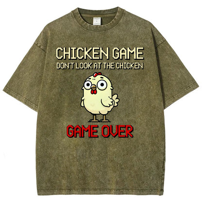 Chicken Game Vintage Washed T-shirt