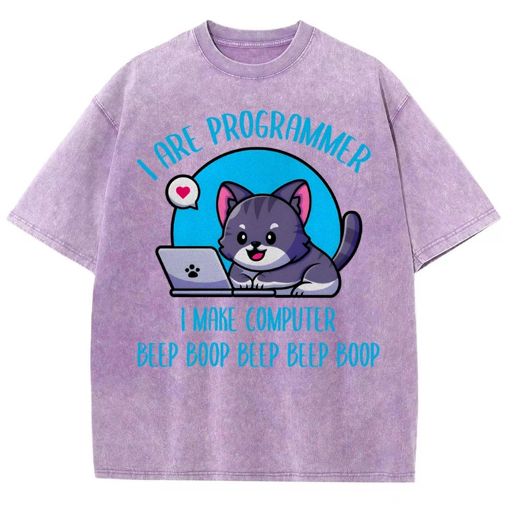 I Are Programmer I Make Computer Beep Vintage Distressed T-shirt