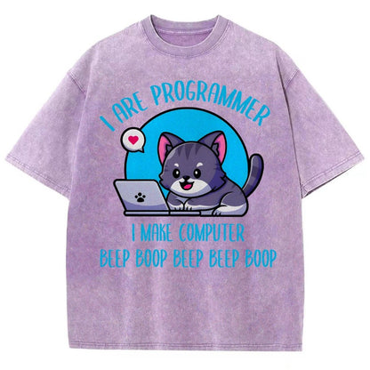 I Are Programmer I Make Computer Beep Vintage Distressed T-shirt