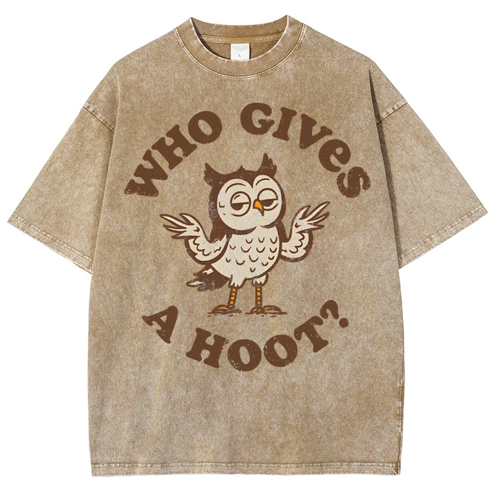 Who Gives a Hoot Vintage Distressed T-shirt