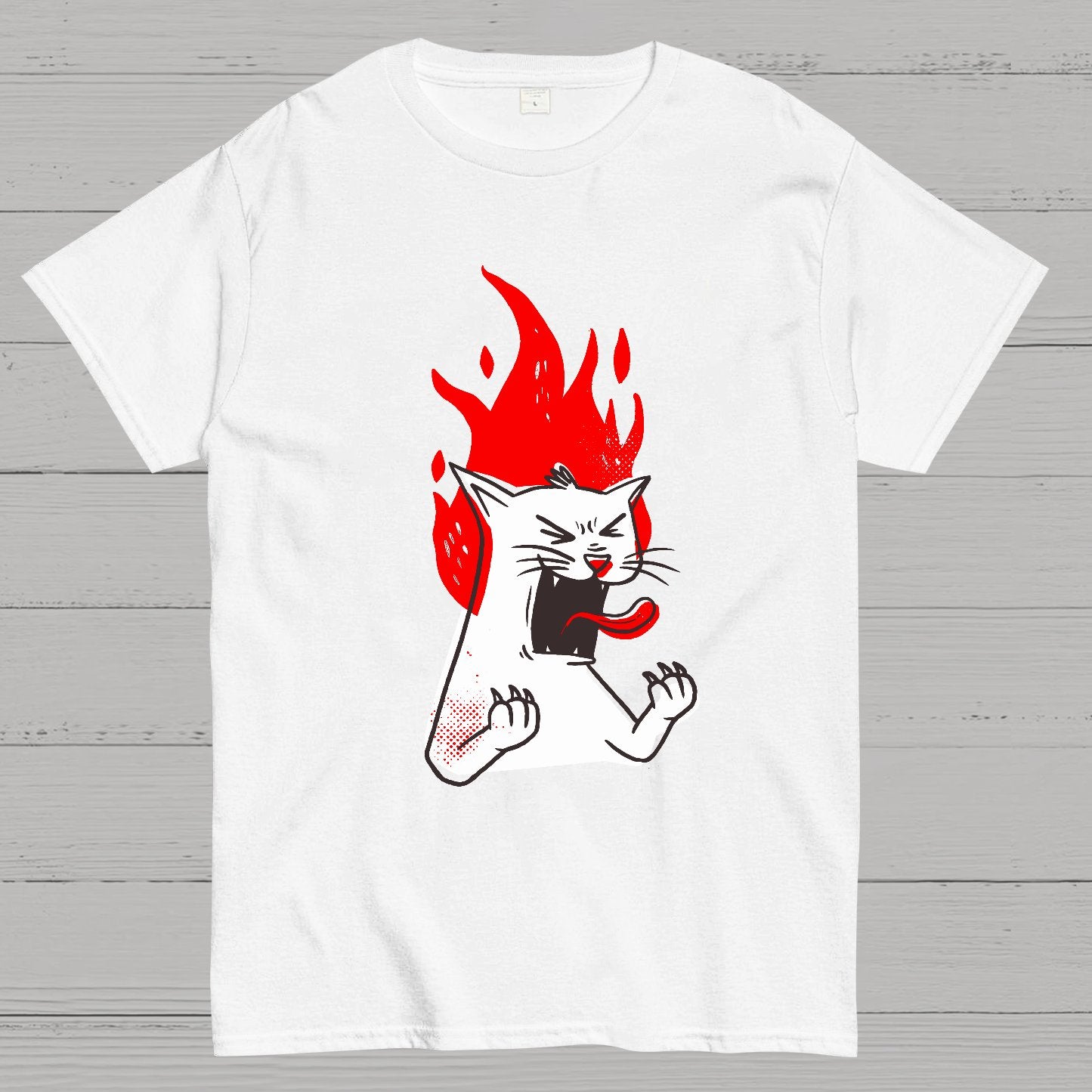 Angry Cat Geek T-Shirt