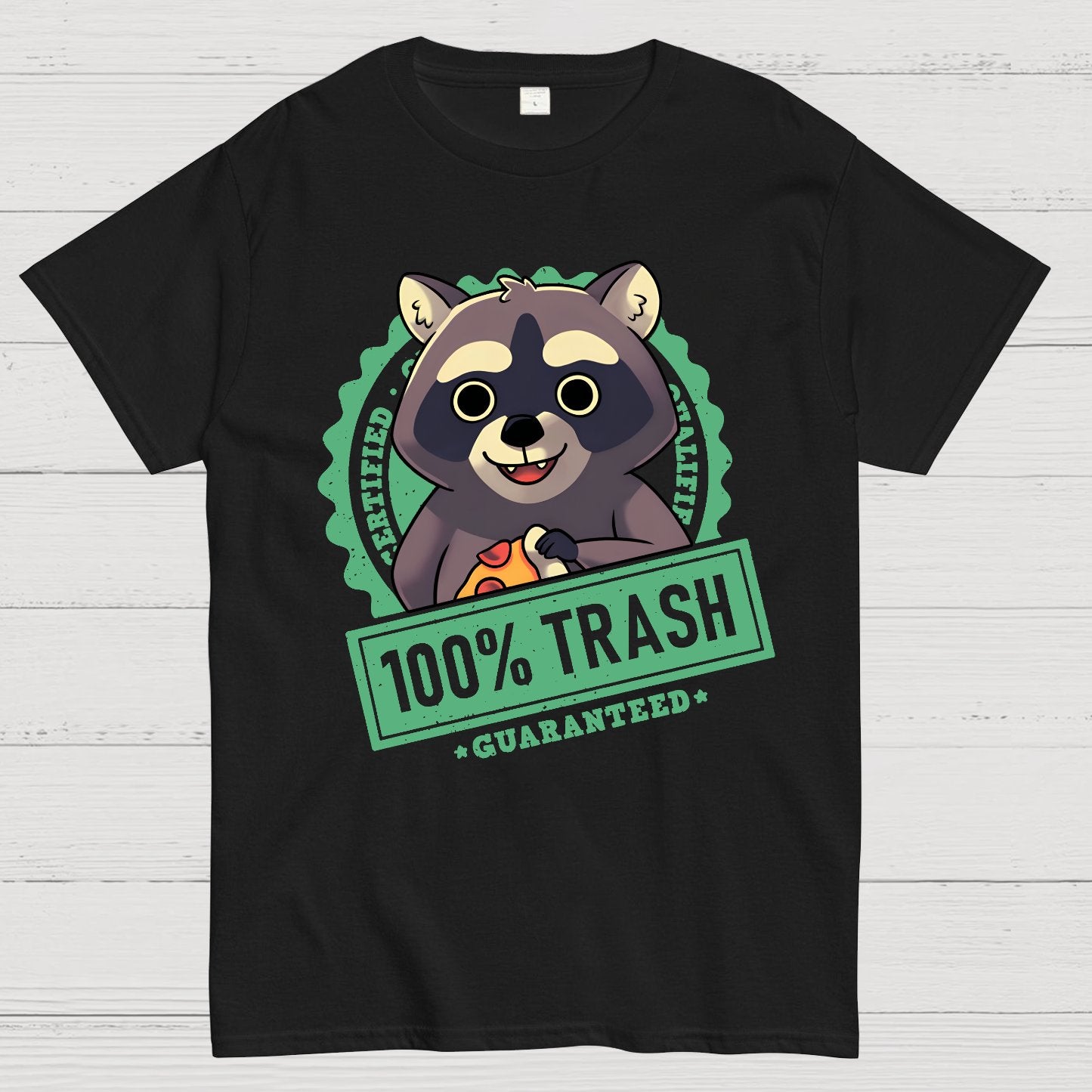 100% Cute Trash Panda Raccoon Seal Geek T-Shirt