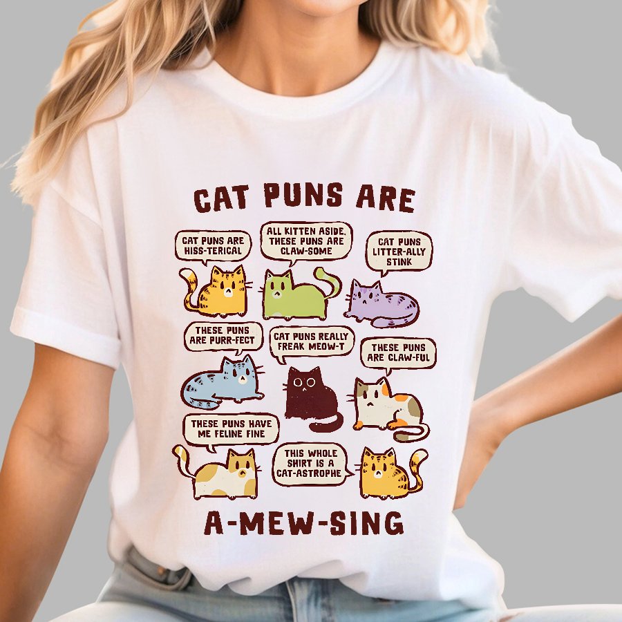 Cat Puns Are A-Mew-sing Geek T-Shirt