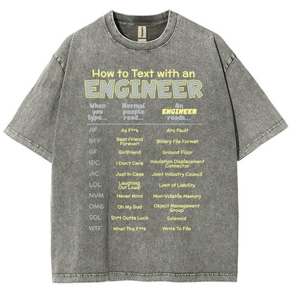 How To Text With An Engineer Vintage Distressed T-shirt