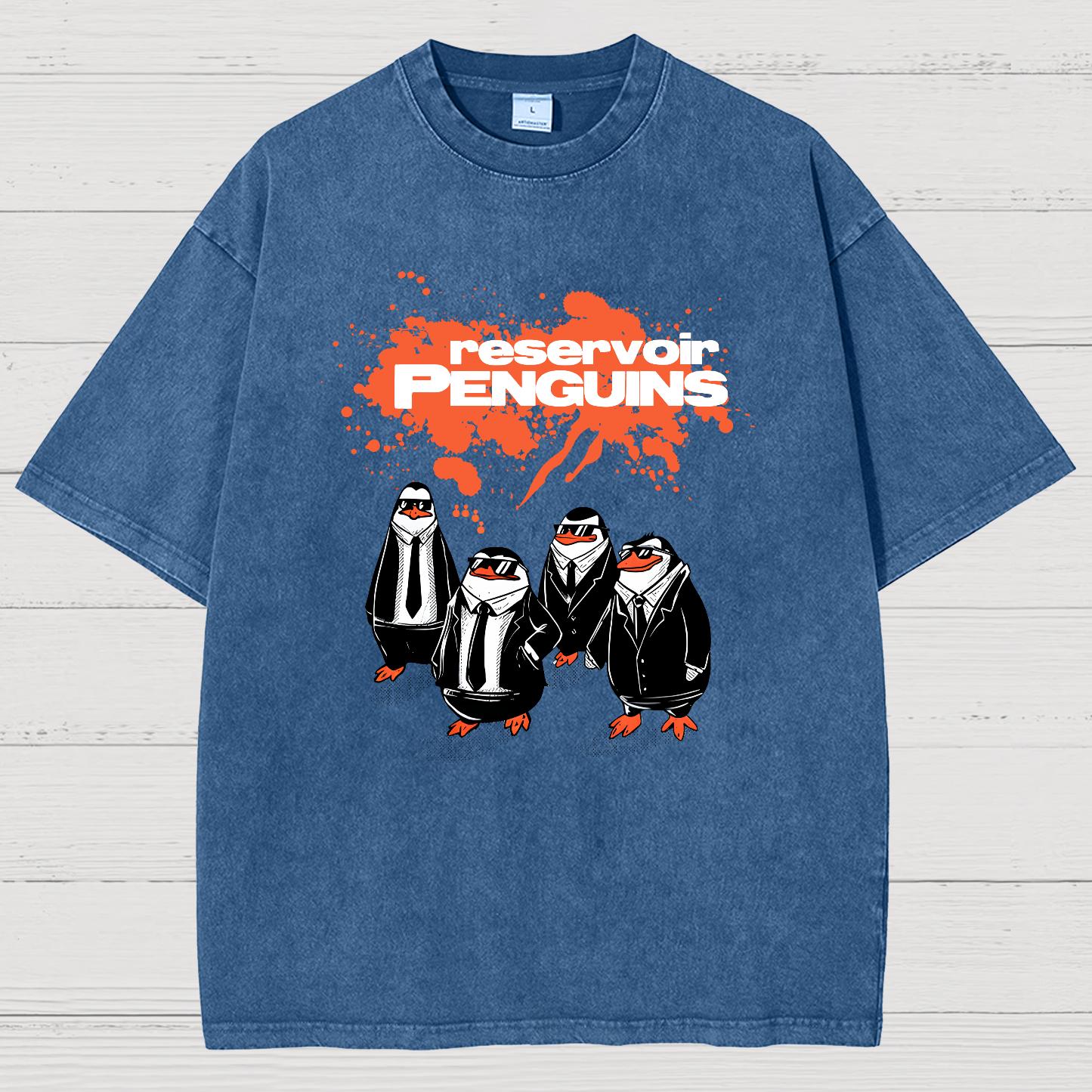 Reservoir Penguins Geeky Vintage Distressed T-shirt