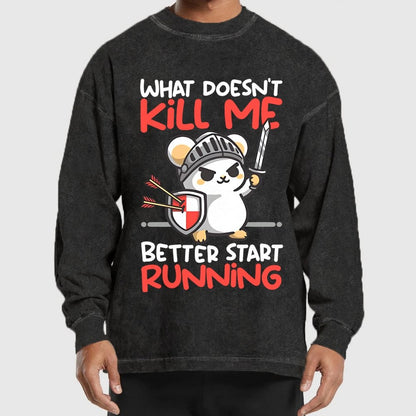 Knight mouse Washed Long Sleeve Tee