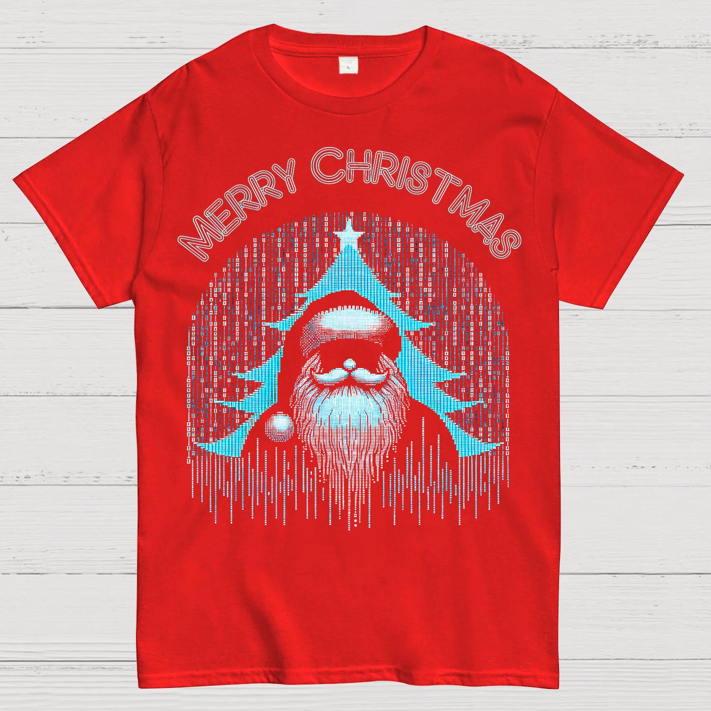 Funny Binary Christmas Santa Clause for Programmer Geek T-Shirt