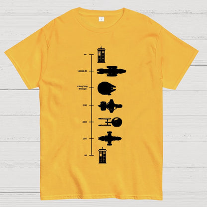Sci-Fi Spaceship Timeline Geek T-Shirt