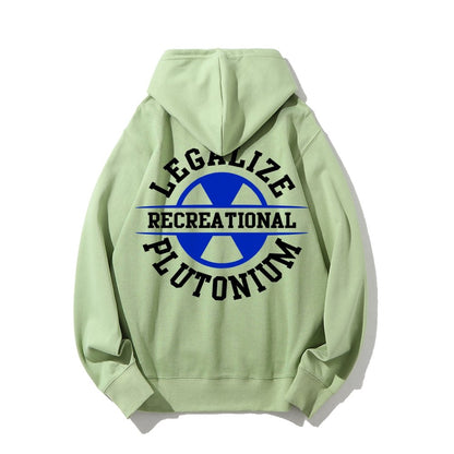 Legalize plutonium recreational Printed Back Unisex Cotton Hoodie