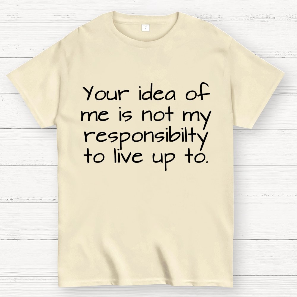 Your Idea Of Me Is Not My Resposibility To Live Up To Geek T-Shirt