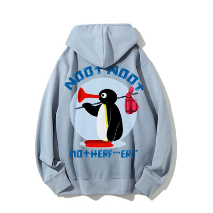 NOOT NOOT MOTHERF***ERS Printed Back Unisex Cotton Hoodie