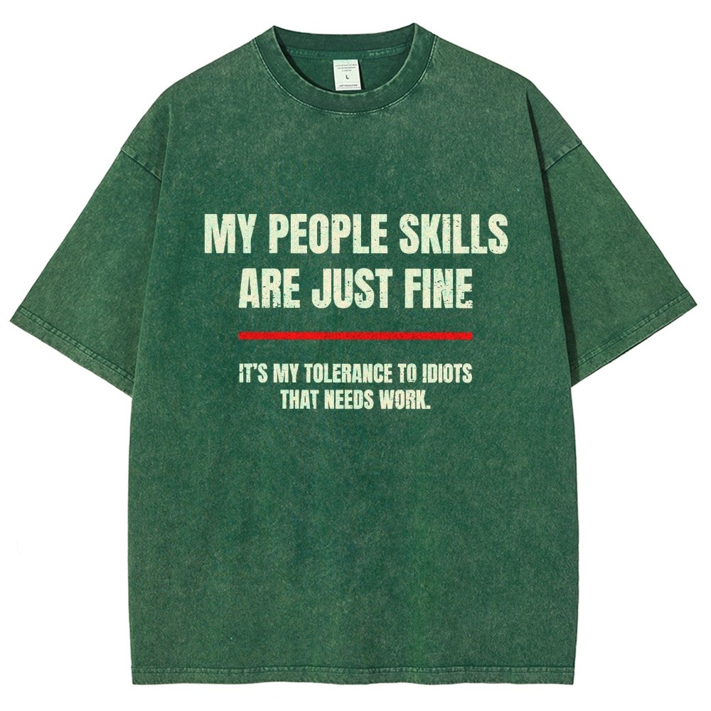My People Skills Are Fine Vintage Distressed T-shirt