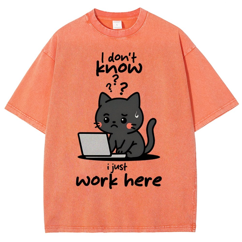 I Just Work Here Vintage Distressed T-shirt