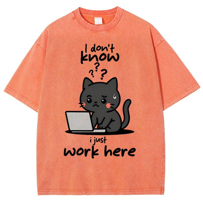 I Just Work Here Vintage Distressed T-shirt