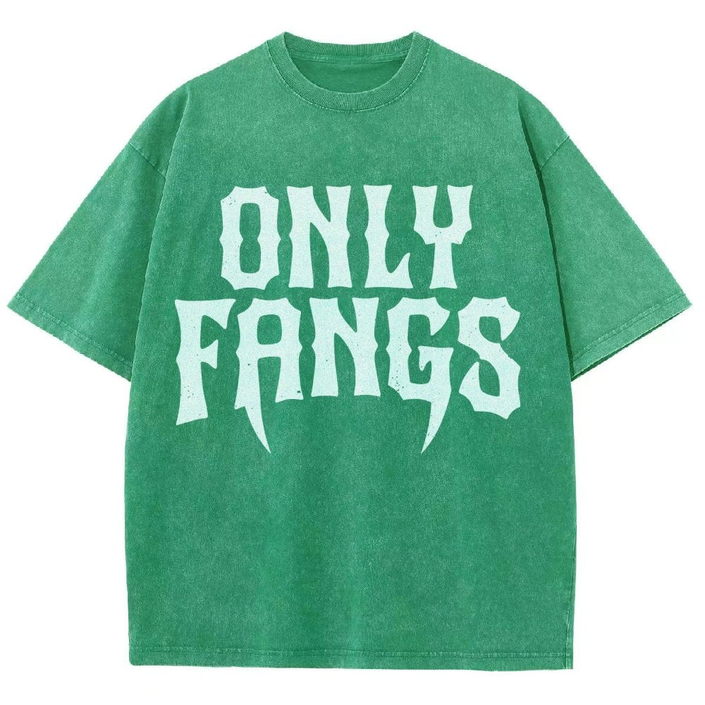 Only Fangs Vintage Distressed T-shirt
