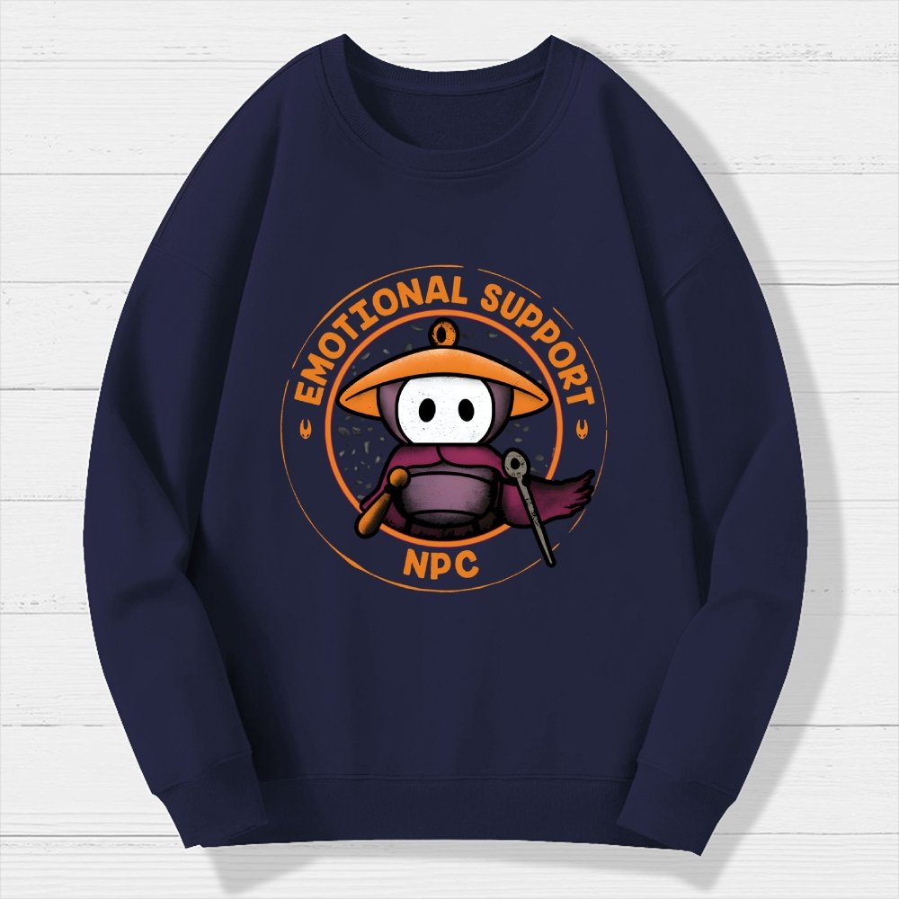 Emotional Support NPC Geek Cotton Sweatshirt