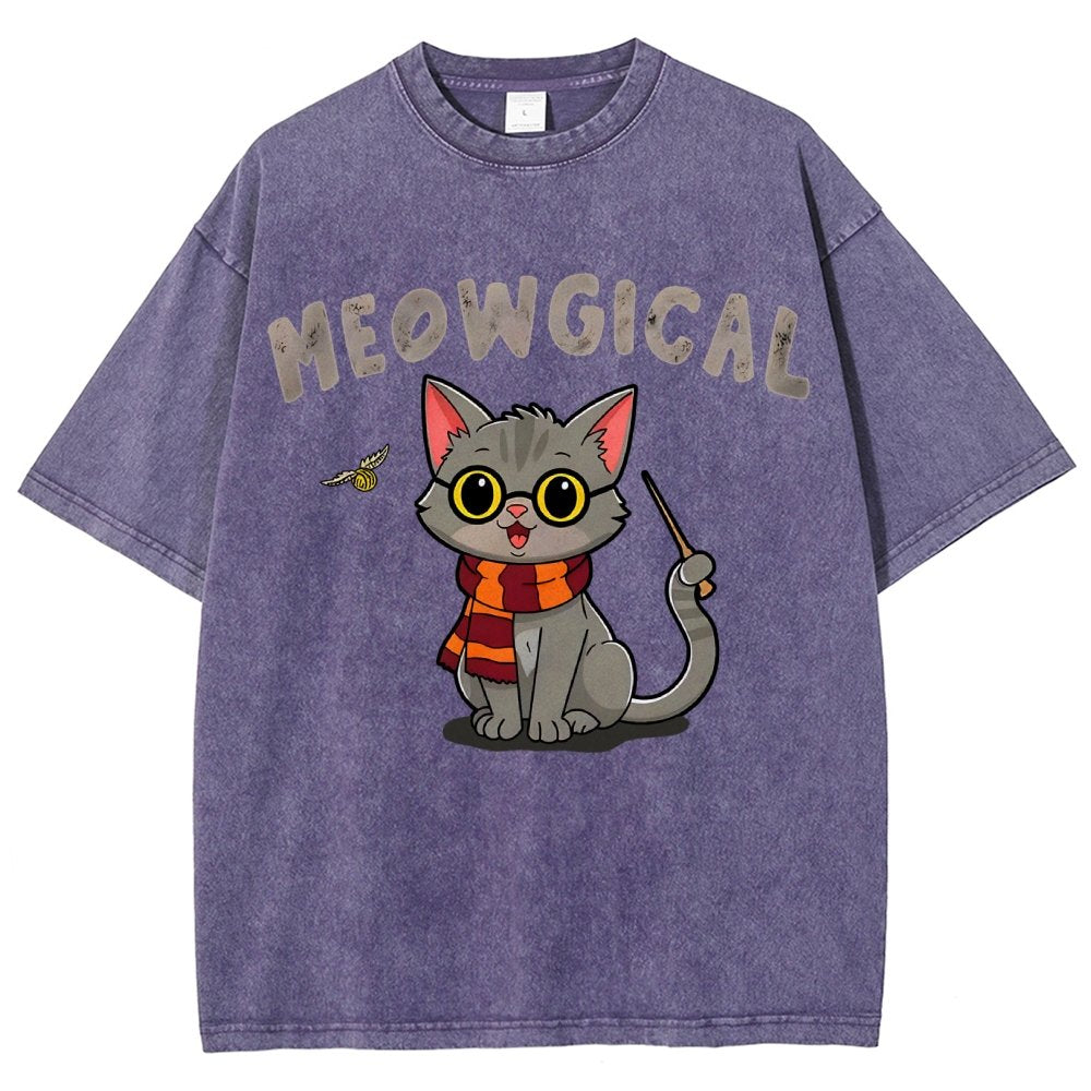 Meowgical Vintage Distressed T-shirt