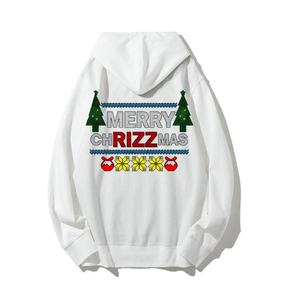 MERRY CHRIZZMAS Printed Back Unisex Cotton Hoodie