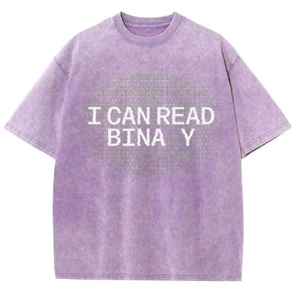 I Can Read Binary Vintage Distressed T-shirt