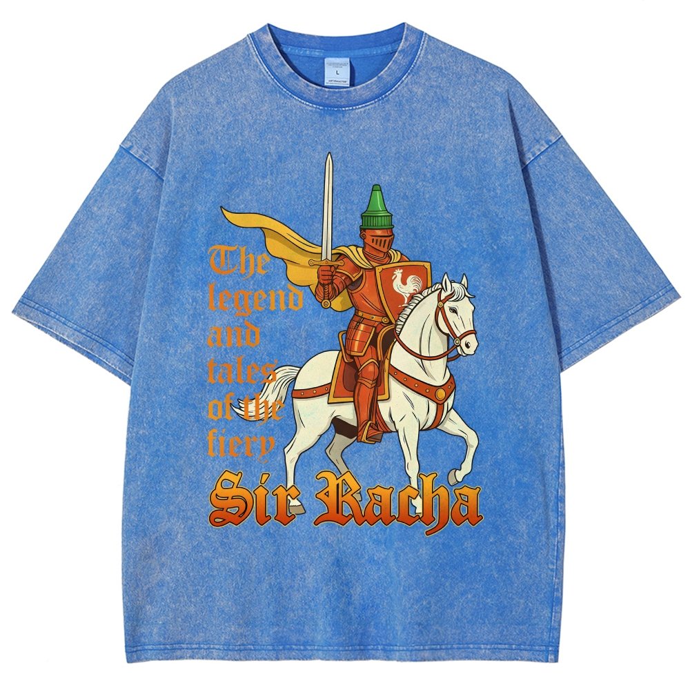 Sir Racha Art Print Vintage Distressed T-shirt