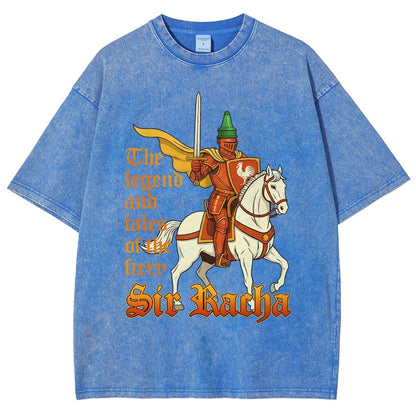 Sir Racha Art Print Vintage Distressed T-shirt