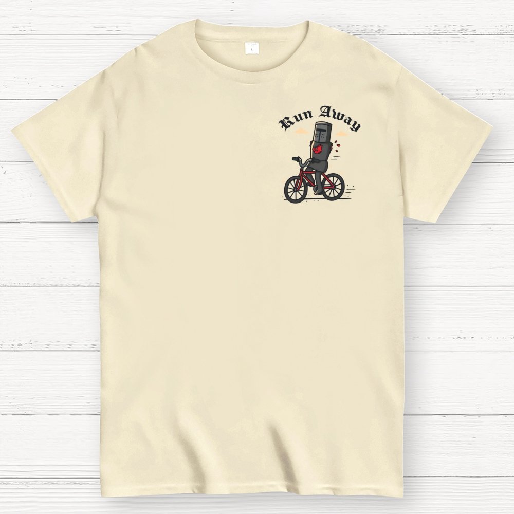 Run Away Front And Back Printing Geek T-Shirt