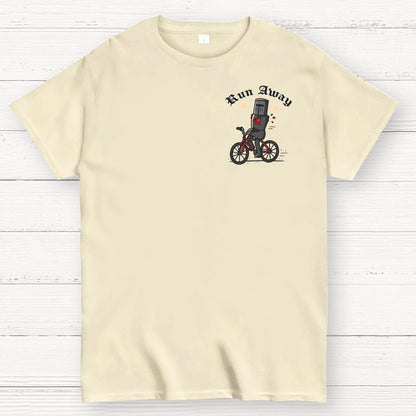 Run Away Front And Back Printing Geek T-Shirt