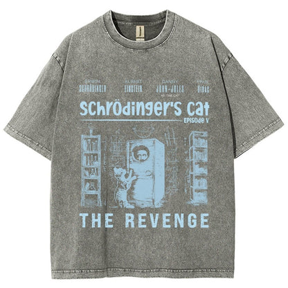 Schrödinger's Cat Revenge Vintage Distressed T-shirt